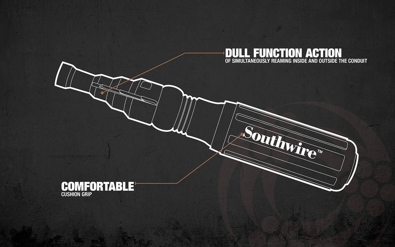 Southwire SDCFR Conduit Fitting Reaming Screwdriver; Heavy Duty; Dual Function; Multi Use Detachable Head; Compatible with Drill; Cushion Grip Handles for Comfort - Image 4